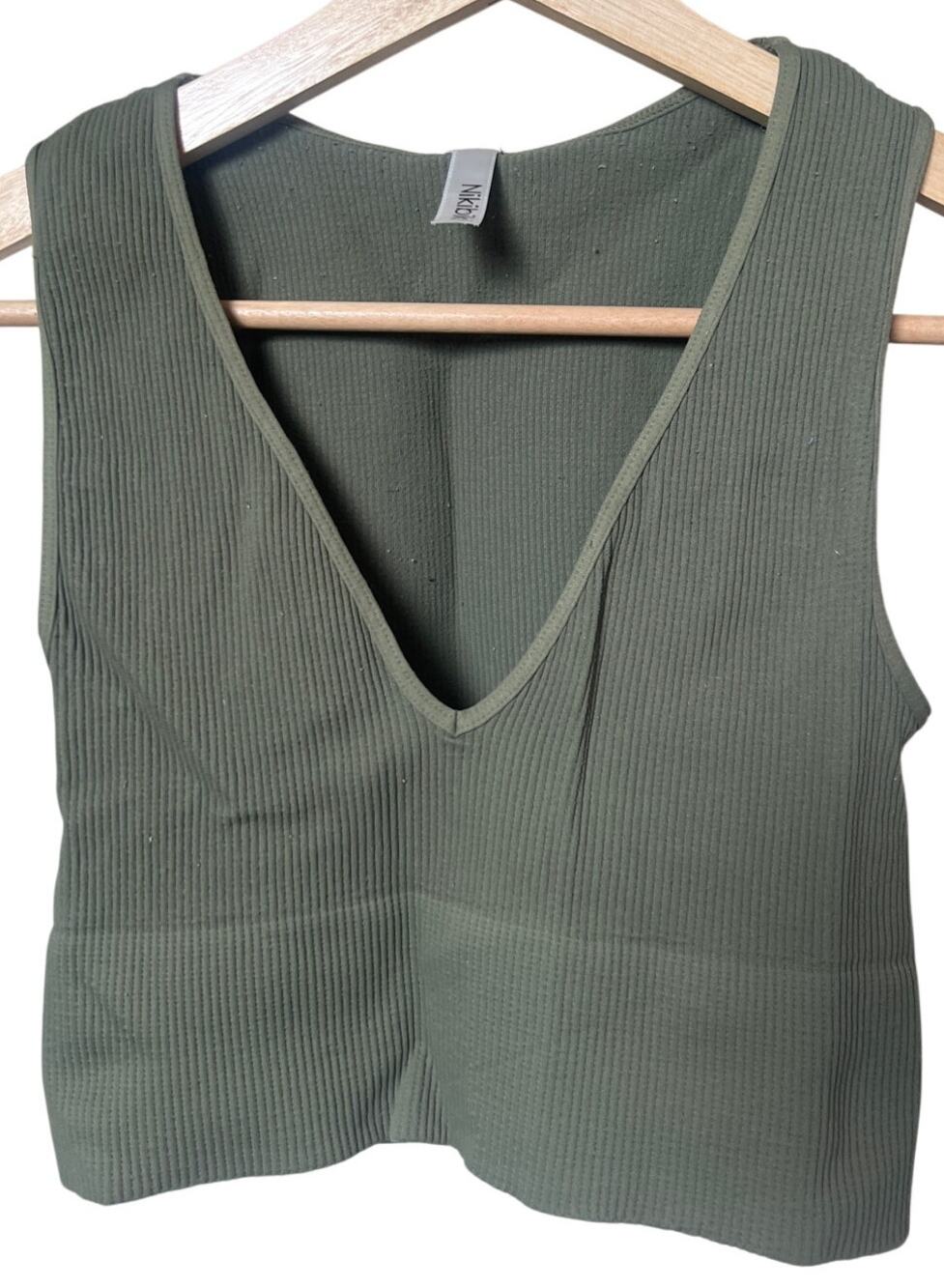 Nikibiki Women Stretchy Green Top *Dimensions In Picture*